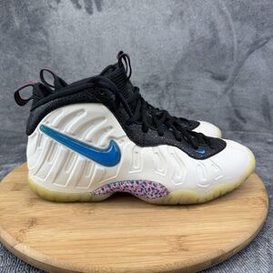 Nike Little Posite One Shoes Boys Size 7Y White Black Basketball 644792-102